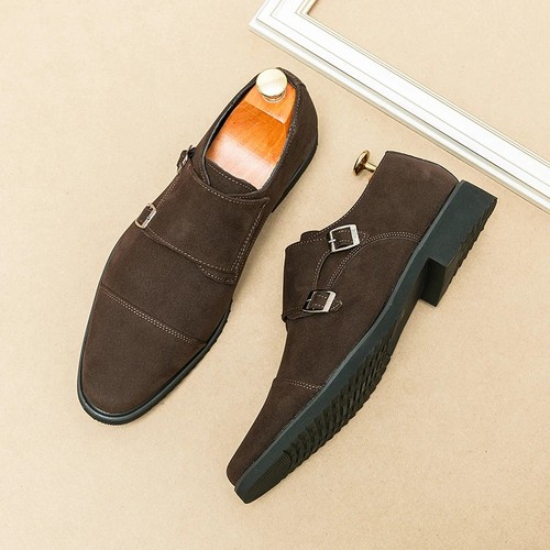 Men suede double buckle - suede,