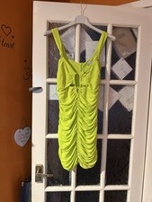Zara Neon Lime Green Ruched