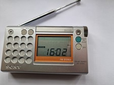 Sony ICF-C1200 FM/AM Travel Clock Radio Alarm Tested Working Unused From. new.