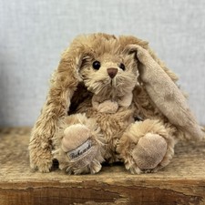 Bukowski Vintage Retired Small Beanie Long Eared Bunny Rabbit Honey Brown 8"