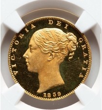 Victoria Proof 1839 Gold