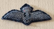 Lovely Original WW2 FAA Fleet Air Arm Pilots Wings Bullion Wire Padded Badge