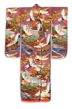 Vintage Japanese Uchikake Kimono - Wedding Bridal - Silk Embroidered - Stunning