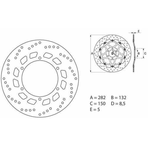 Series oro brake disc - oro, rigid