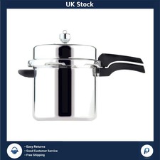 Aluminium 6L Pressure Cooker - Safe, Fast Cooking with Visual Pressure Indicator
