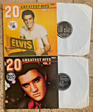 ELVIS PRESLEY - 20 GREATEST HITS VOL 1 & 2 UK 1981 VINYL LP ALBUM RECORDS💥MINT