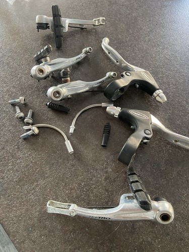 Silver tektro front - &, rear