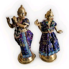 Radha Krishna Deities  Made Of Solid  Brass 3.6 Kilos