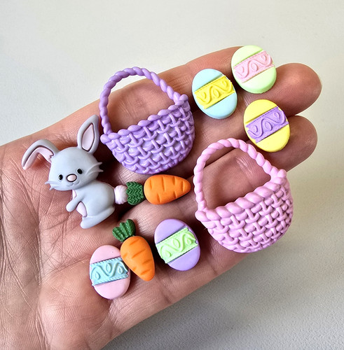 Craft buttons easter bunny - easter,