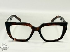 PRADA VPR A03 14P-1O1 Square Havana Acetate Spectacles Glasses Frames Size 50