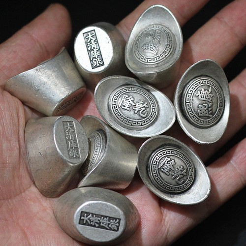 5pcs old silver - silver, and