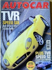 AUTOCAR MAGAZINE 10-DEC-97 - TVR Tuscan Speed Six, AC Superblower, Peugeot 306