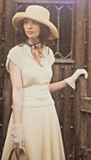 Knitting Pattern**Ladies Blouse**Fine**Lacy**Bust 32" to 42"