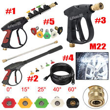 Pressure Car Washer Trigger Gun 4000PSI 5x Quick Release Tip Nozzle 5M Hose M22