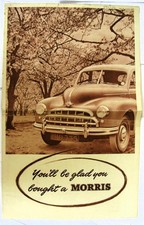 MORRIS Range Car Sales Brochure 1952 #H&E 5384 Newspaper Format MINOR Oxford SIX