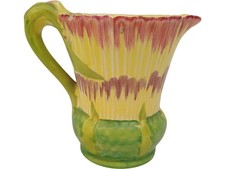 Burleigh Ware Colourful Floral Design Ceramic Pitcher Hand Painted Jug