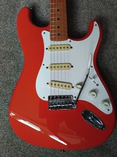 Squier Japan Hank Marvin Stratocaster Fiesta Red 1991-92 Strat Gotoh tuners MIJ