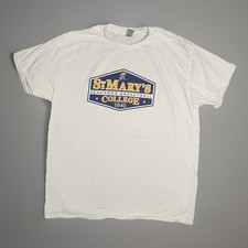 St Mary’s College Seahawks Basketball T Shirt White Size XL USA 