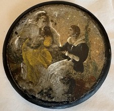 Antique German Stobwasser-Type Papier-Mache Snuff Box c.1820