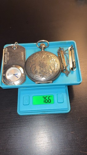 Sterling silver pocket - 76.6g,
