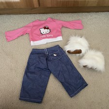 Smoby Dolls Hello Kitty Outfit Pink Top With Jeans And Fluffy Boots