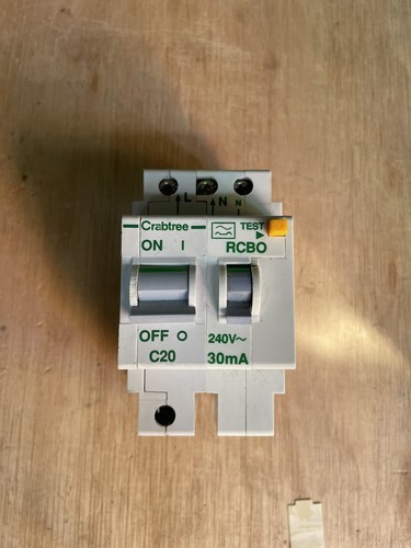 Crabtree polestar c20 rcbo - polestar,