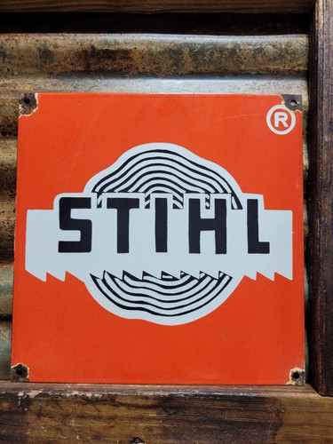 Vintage stihl porcelain sign - porcelain,