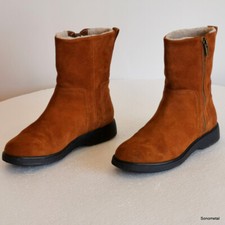 Real Suede Clarks Boots Brown Leather Uppers C-Shell Waterproof Sherpa  UK 4.5 D