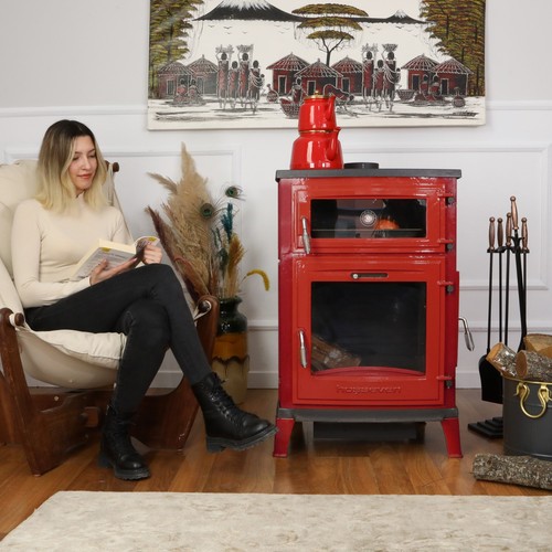 Enamelled cast iron stove - enamelled,