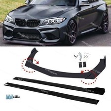 For BMW 3 Series E46 E90 E92 E93 Front Bumper Lip Splitter 78.7" Side Skirts Kit