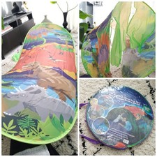 Single Bed, Childrens Bed Tent Over Bed Play Dinosaur Theme, Multi Coloured Tent