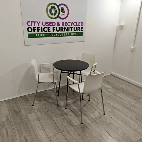 Set circular table black - set,