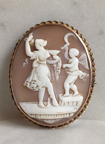 Antique victorian shell cameo - victorian,