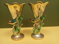 Lustreware Vases Birds and