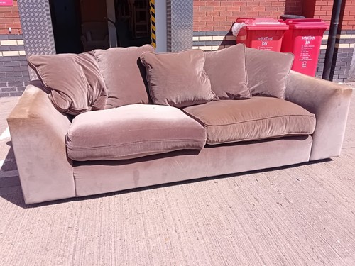 Heals luxury beige velvet - luxury, sofa