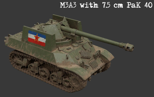 Ww2 yugoslavian m3a3 pak - 1/72,