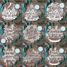 Merry Christmas Metal Cutting Dies Words Letter Scrapbooking Embossing Stencil 