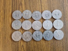 15 identical 1977 Queen's Jubilee 25p crown coins