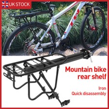 Alloy Rear Bicycle Pannier Rack Carrier Bag Luggage Cycle Mountain Bike Black