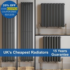 Anthracite Designer Radiator Vertical Horizontal Flat Panel Oval Column Rads