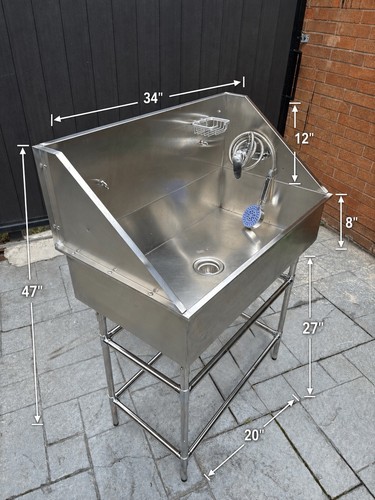Stainless steel pet bath - steel,