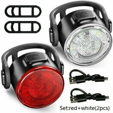 LED MTB Rear&Front Bicycle Lights Bike Headlight USB Rechargeable Waterproof