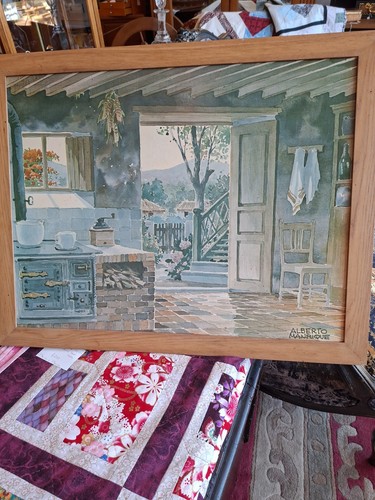 Framed piece art by - a,