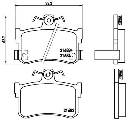 Brembo p28027 rear brake pad - brembo,