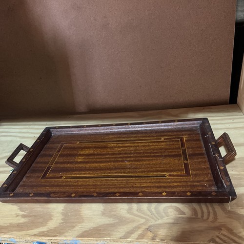 Antique wood mahogany inlaid - antique,