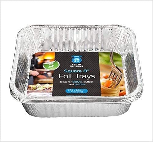 Inch square foil tray - inch,