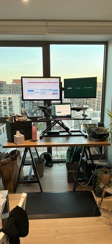 Ikea trestle desk and standing - trestle,