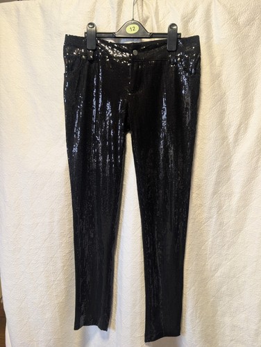 Zara black sequin trousers - zara,