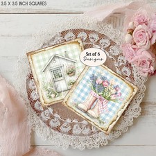 Vintage Floral Garden Square