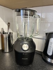 Phillips Series 3000 Food Blender, 1.25L Capacity, 600W, 2 Speed, Glass Jar